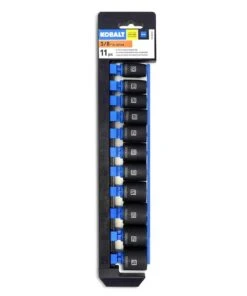 Kobalt Impact Sockets & Impact Socket Sets 11-Piece Metric 3/8-in Drive Set 6-Point Impact Socket Set