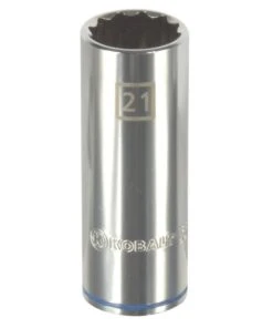 Kobalt Sockets & Socket Sets Metric 1/2-in Drive 12-point 21-mm Deep Socket