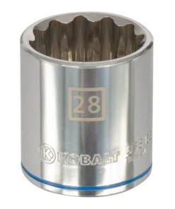 Kobalt Sockets & Socket Sets Metric 1/2-in Drive 12-point 28-mm Shallow Socket