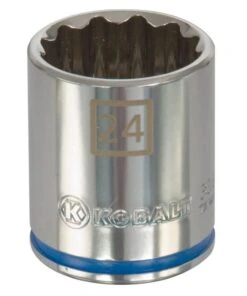 Kobalt Sockets & Socket Sets Metric 1/2-in Drive 12-point 24-mm Shallow Socket