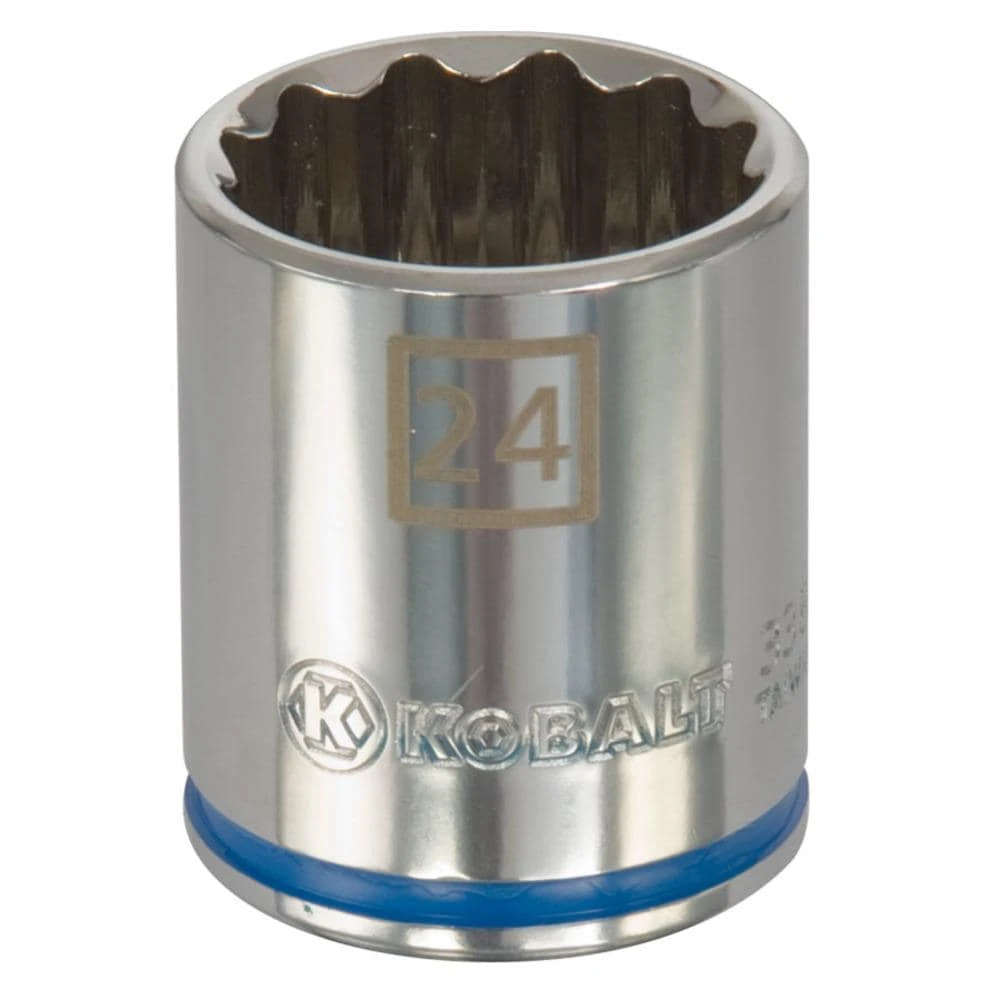 Kobalt Sockets & Socket Sets Metric 1/2-in Drive 12-point 24-mm Shallow Socket 1 Kobalt Sockets & Socket Sets Metric 1/2-in Drive 12-point 24-mm Shallow Socket