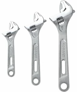 Kobalt Adjustable Wrenches 3-Piece Chrome Vanadium Steel Adjustable Wrench Set