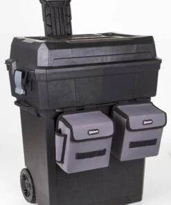 Kobalt Portable Tool Boxes Zerust 19-in Black Plastic Wheels Lockable Tool Box