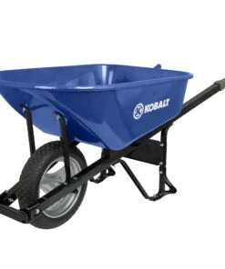 Kobalt Wheelbarrows 6-cu ft Steel Wheelbarrow with Flat-Free Tire(s)