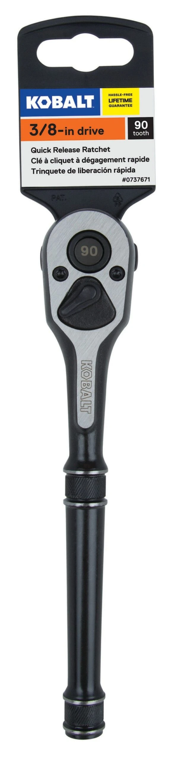 Kobalt Ratchets & Ratchet Sets Universal 90-Tooth 3/8-in Drive Quick-release Standard Ratchet 5 Kobalt Ratchets & Ratchet Sets Universal 90-Tooth 3/8-in Drive Quick-release Standard Ratchet - Image 5