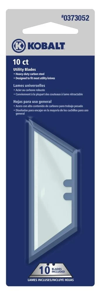 Kobalt Replacement Utility Blades Utility Blades Carbon Steel Utility Razor Blade(10-Pack) 1 Kobalt Replacement Utility Blades Utility Blades Carbon Steel Utility Razor Blade(10-Pack)