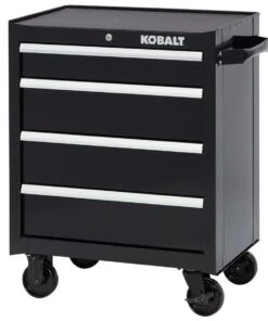 Kobalt Bottom Tool Cabinets 26.5-in W x 34-in H 4-Drawer Steel Tool Cabinet (Black)