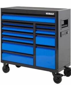Kobalt Bottom Tool Cabinets 3000 Series 41-in W x 41-in H 11-Drawer Steel Rolling Tool Cabinet (Black)
