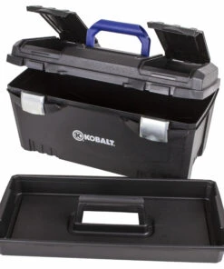 Kobalt Portable Tool Boxes 20-in Black Plastic Lockable Tool Box -Kobalt Sales Store 08219630 scaled