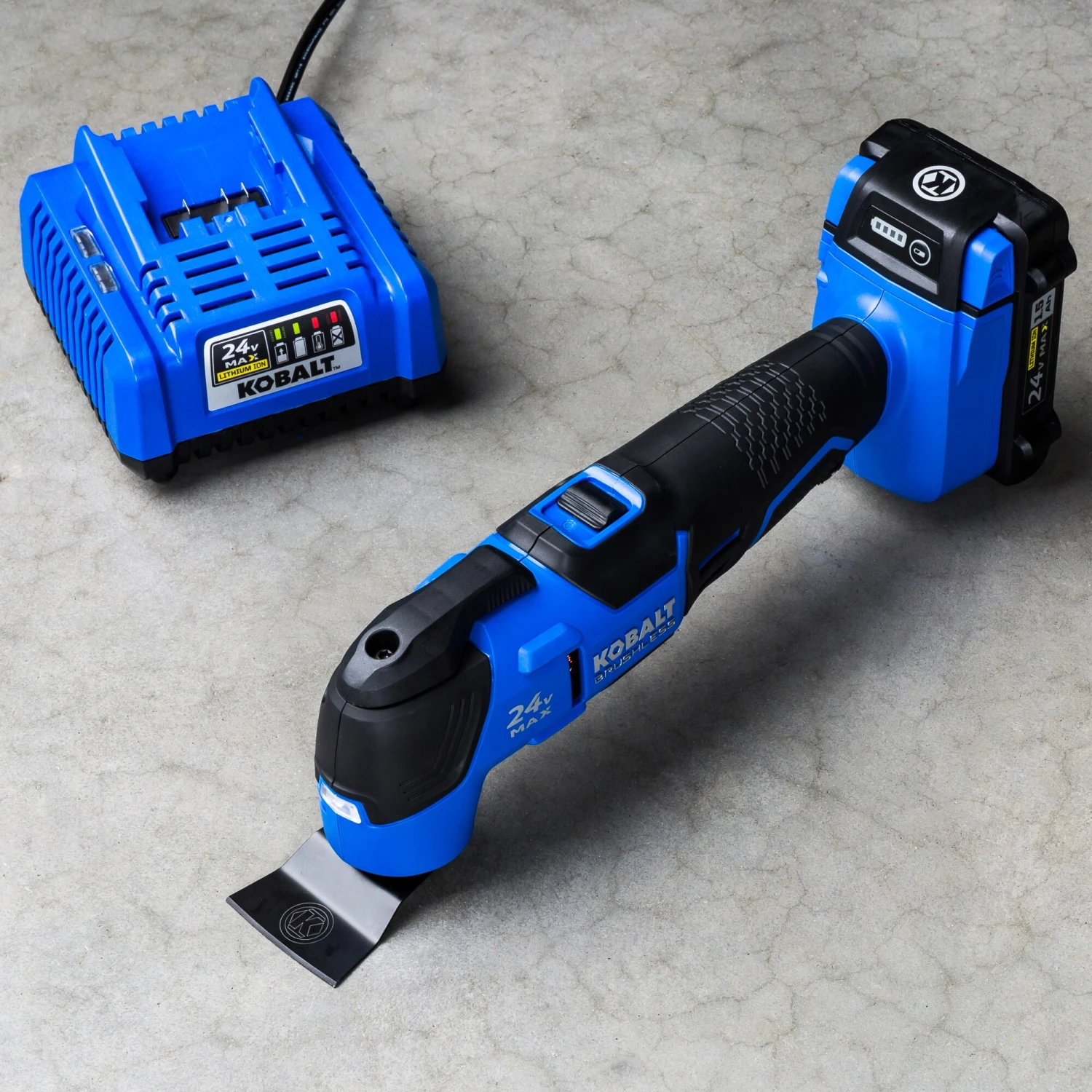 Kobalt Oscillating Tool Kits 21-Piece Cordless Brushless 24-volt Variable Speed Oscillating Multi-Tool Kit with Soft Case (1-Battery Included) 7 Kobalt Oscillating Tool Kits 21-Piece Cordless Brushless 24-volt Variable Speed Oscillating Multi-Tool Kit with Soft Case (1-Battery Included) - Image 7