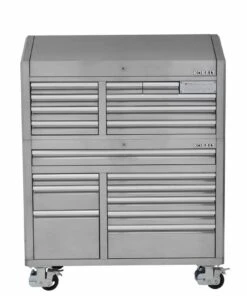 Kobalt Bottom Tool Cabinets 3000 Series 53-in W x 68.7-in H 18-Drawer Stainless Steel Rolling Tool Cabinet (Stainless Steel)