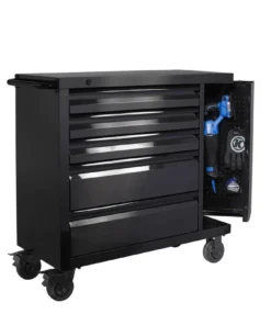 Kobalt Bottom Tool Cabinets 3000 Series 41-in W x 41-in H 5-Drawer Stainless Steel Rolling Tool Cabinet (Black) -Kobalt Sales Store 08703973