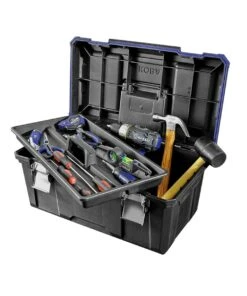 Kobalt Portable Tool Boxes Zerust 22-in Black Plastic Lockable Tool Box -Kobalt Sales Store 08800193