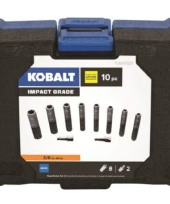 Kobalt Impact Sockets & Impact Socket Sets 10-Piece Metric 3/8-in Drive Set 6-Point Impact Socket Set -Kobalt Sales Store 08822226