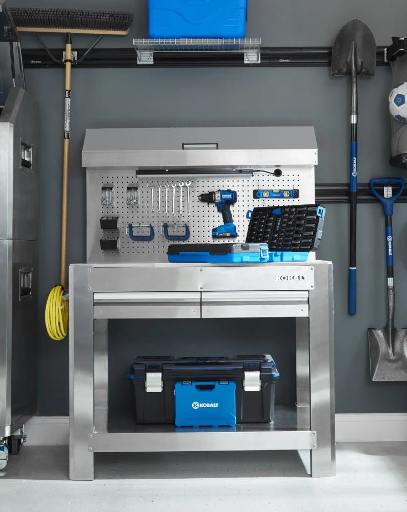 Kobalt Work Benches 45-in W x 36-in H 2-Drawer Wood Work Bench 9 Kobalt Work Benches 45-in W x 36-in H 2-Drawer Wood Work Bench - Image 9