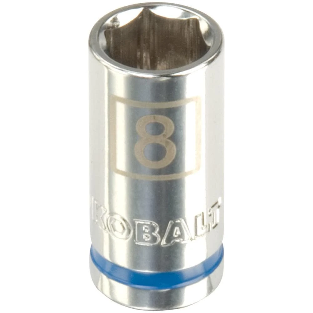 Kobalt Sockets & Socket Sets Metric 1/4-in Drive 6-point 8-mm Shallow Socket 1 Kobalt Sockets & Socket Sets Metric 1/4-in Drive 6-point 8-mm Shallow Socket
