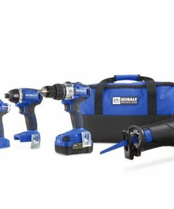 Kobalt Power Tool Combo Kits 4-Tool 24-Volt Max Brushless Power Tool Combo Kit with Soft Case (1-Battery Included and Charger Included)