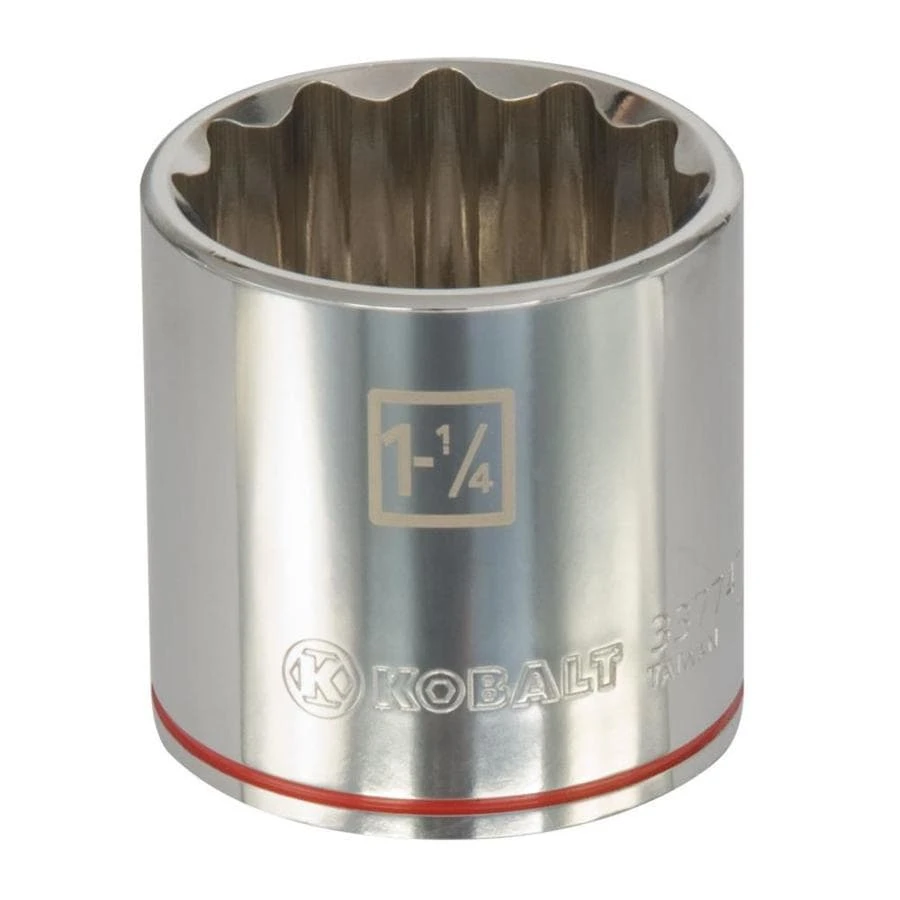 Kobalt Sockets & Socket Sets Standard (SAE) 1/2-in Drive 12-point 1-1/4-in Shallow Socket 1 Kobalt Sockets & Socket Sets Standard (SAE) 1/2-in Drive 12-point 1-1/4-in Shallow Socket