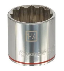 Kobalt Sockets & Socket Sets Standard (SAE) 1/2-in Drive 12-point 1-1/4-in Shallow Socket -Kobalt Sales Store 099198852799lg
