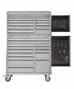 Kobalt Bottom Tool Cabinets 3000 Series 41-in W x 41-in H 11-Drawer Stainless Steel Rolling Tool Cabinet (Stainless Steel) -Kobalt Sales Store 09985758
