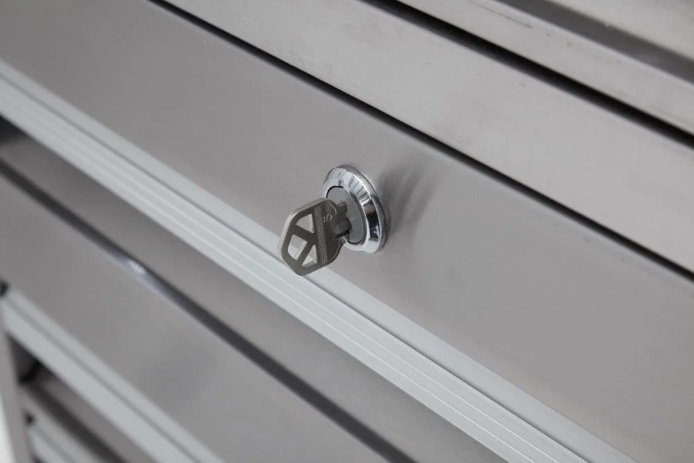 Kobalt Bottom Tool Cabinets 3000 Series 41-in W x 37.5-in H 8-Drawer Stainless Steel Rolling Tool Cabinet (Stainless Steel) 15 Kobalt Bottom Tool Cabinets 3000 Series 41-in W x 37.5-in H 8-Drawer Stainless Steel Rolling Tool Cabinet (Stainless Steel) - Image 15