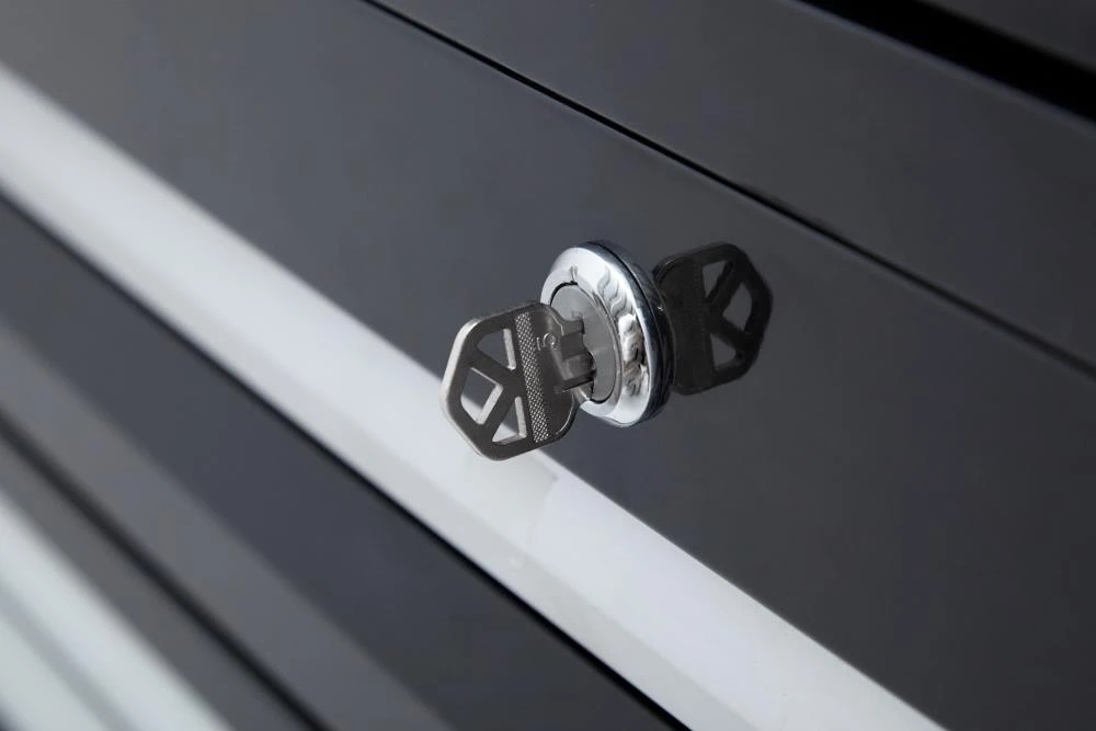 Kobalt Bottom Tool Cabinets 3000 Series 41-in W x 37.5-in H 8-Drawer Steel Rolling Tool Cabinet (Black) 14 Kobalt Bottom Tool Cabinets 3000 Series 41-in W x 37.5-in H 8-Drawer Steel Rolling Tool Cabinet (Black) - Image 14