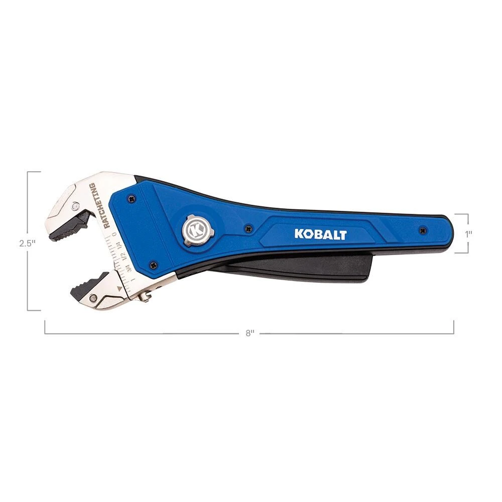 Kobalt Adjustable Wrenches Ratcheting Rapid Adjust 8-in Steel and Plastic Adjustable Wrench 4 Kobalt Adjustable Wrenches Ratcheting Rapid Adjust 8-in Steel and Plastic Adjustable Wrench - Image 4