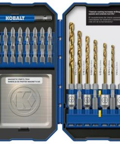 Kobalt Twist Drill Bits 40-Piece Assorted Set Titanium Coated Hss Twist Drill Bit Set