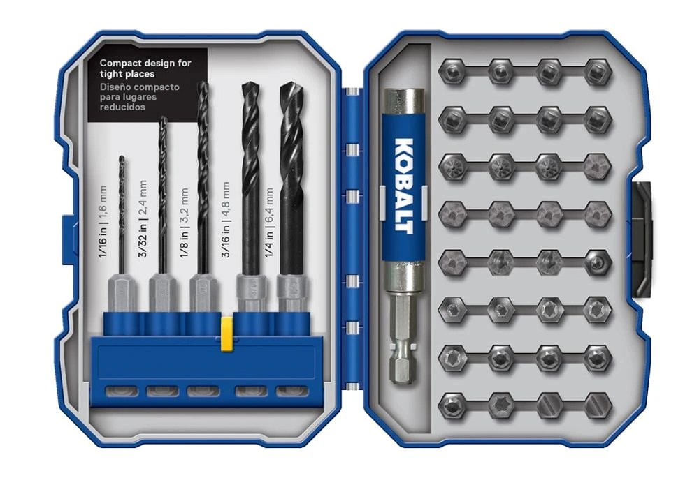 Kobalt Twist Drill Bits 38-Piece Assorted Set Black Oxide Coated Hss Twist Drill Bit Set 1 Kobalt Twist Drill Bits 38-Piece Assorted Set Black Oxide Coated Hss Twist Drill Bit Set