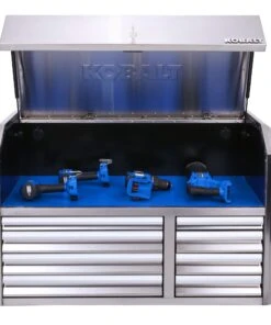 Kobalt Top Tool Chests 3000 Series 41-in W x 26.1-in H 8-Drawer Stainless Steel Tool Chest (Stainless Steel) -Kobalt Sales Store 11561538