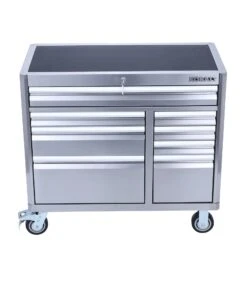 Kobalt Bottom Tool Cabinets 3000 Series 41-in W x 37.5-in H 8-Drawer Stainless Steel Rolling Tool Cabinet (Stainless Steel)