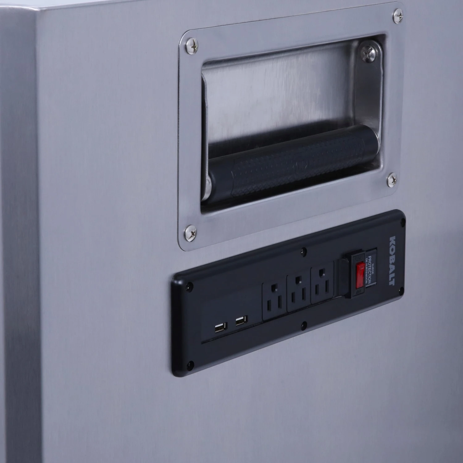 Kobalt Bottom Tool Cabinets 3000 Series 41-in W x 37.5-in H 8-Drawer Stainless Steel Rolling Tool Cabinet (Stainless Steel) 7 Kobalt Bottom Tool Cabinets 3000 Series 41-in W x 37.5-in H 8-Drawer Stainless Steel Rolling Tool Cabinet (Stainless Steel) - Image 7