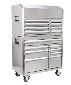Kobalt Bottom Tool Cabinets 3000 Series 41-in W x 37.5-in H 8-Drawer Stainless Steel Rolling Tool Cabinet (Stainless Steel) 24 Kobalt Bottom Tool Cabinets 3000 Series 41-in W x 37.5-in H 8-Drawer Stainless Steel Rolling Tool Cabinet (Stainless Steel) -Kobalt Sales Store 11561547