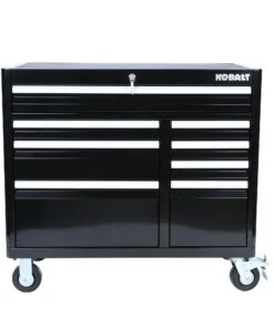 Kobalt Bottom Tool Cabinets 3000 Series 41-in W x 37.5-in H 8-Drawer Steel Rolling Tool Cabinet (Black)