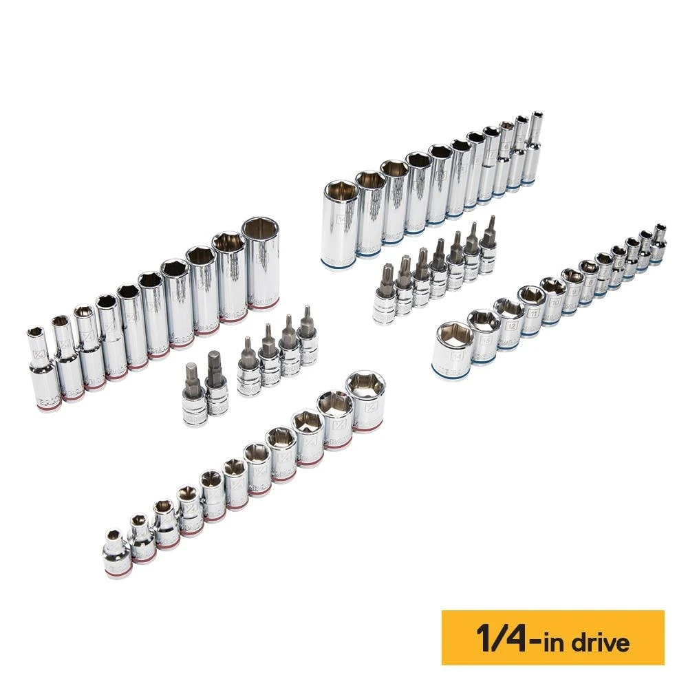 Kobalt Mechanics Tool Sets 319-Piece Standard (SAE) and Metric Combination Polished Chrome Mechanics Tool Set (1/4-in; 3/8-in) 9 Kobalt Mechanics Tool Sets 319-Piece Standard (SAE) and Metric Combination Polished Chrome Mechanics Tool Set (1/4-in; 3/8-in) - Image 9