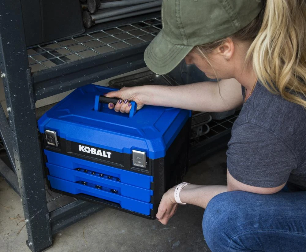 Kobalt Mechanics Tool Sets 319-Piece Standard (SAE) and Metric Combination Polished Chrome Mechanics Tool Set (1/4-in; 3/8-in) 18 Kobalt Mechanics Tool Sets 319-Piece Standard (SAE) and Metric Combination Polished Chrome Mechanics Tool Set (1/4-in; 3/8-in) - Image 18