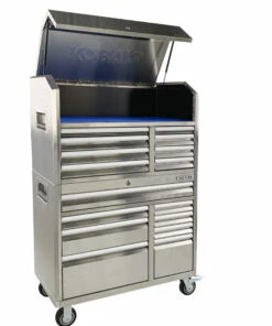 Kobalt Bottom Tool Cabinets 3000 Series 41-in W x 37.5-in H 8-Drawer Stainless Steel Rolling Tool Cabinet (Stainless Steel) 28 Kobalt Bottom Tool Cabinets 3000 Series 41-in W x 37.5-in H 8-Drawer Stainless Steel Rolling Tool Cabinet (Stainless Steel) -Kobalt Sales Store 15319002 scaled