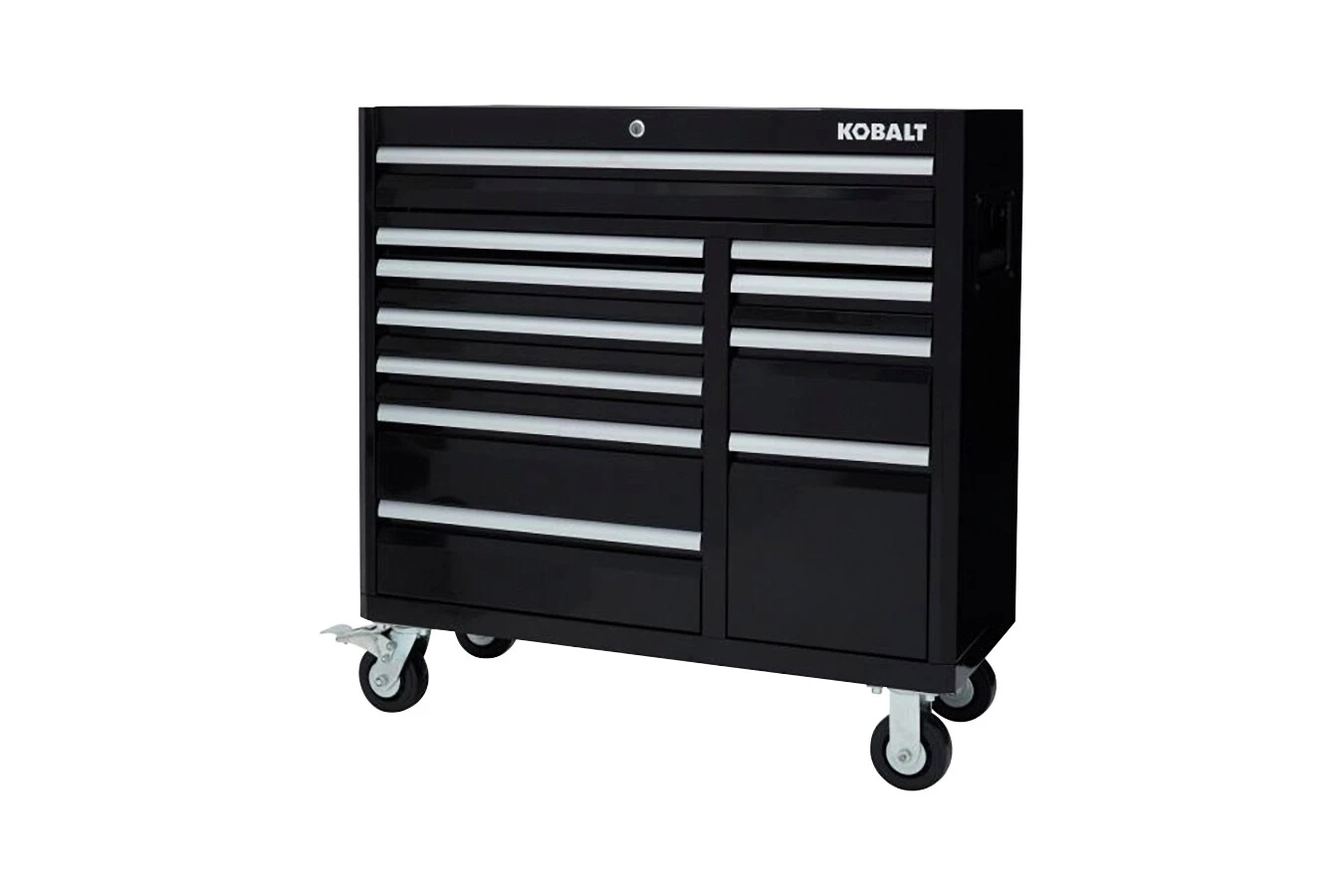Kobalt Bottom Tool Cabinets 3000 Series 41-in W x 37.5-in H 8-Drawer Steel Rolling Tool Cabinet (Black) 10 Kobalt Bottom Tool Cabinets 3000 Series 41-in W x 37.5-in H 8-Drawer Steel Rolling Tool Cabinet (Black) - Image 10