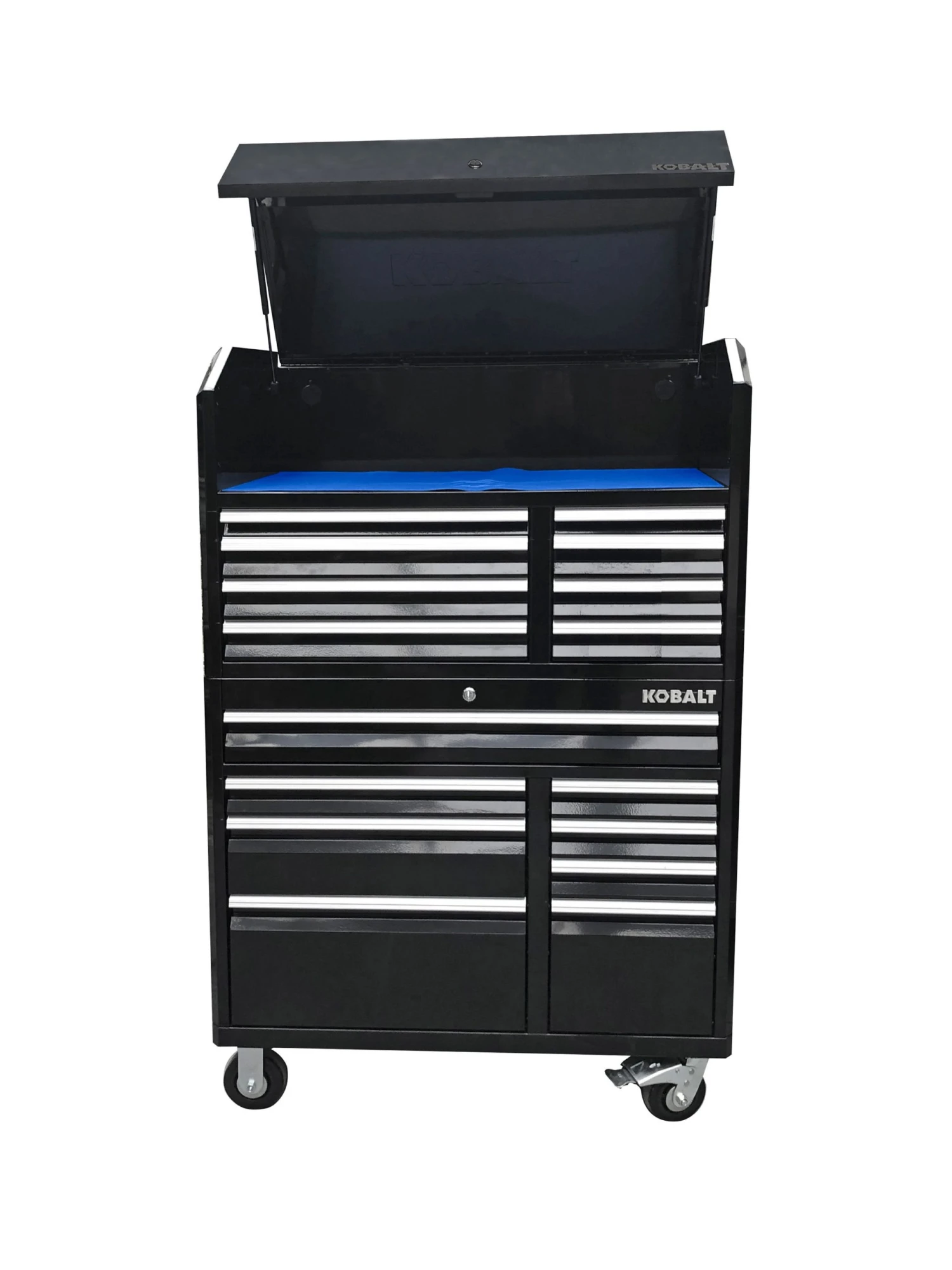 Kobalt Bottom Tool Cabinets 3000 Series 41-in W x 37.5-in H 8-Drawer Steel Rolling Tool Cabinet (Black) 11 Kobalt Bottom Tool Cabinets 3000 Series 41-in W x 37.5-in H 8-Drawer Steel Rolling Tool Cabinet (Black) - Image 11