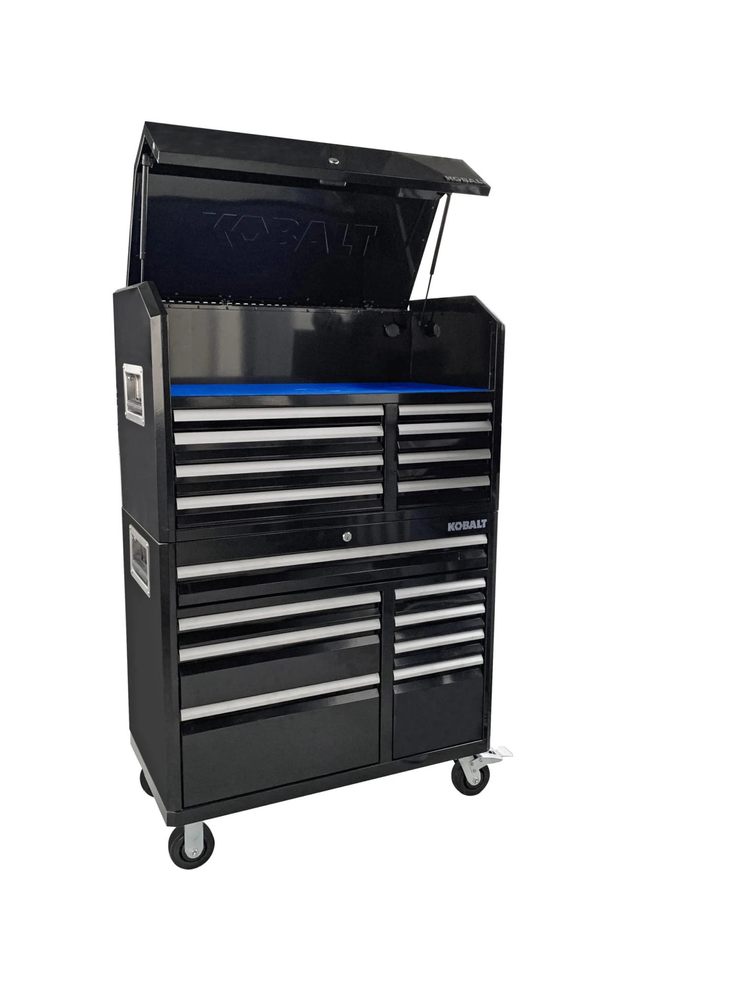 Kobalt Bottom Tool Cabinets 3000 Series 41-in W x 37.5-in H 8-Drawer Steel Rolling Tool Cabinet (Black) 12 Kobalt Bottom Tool Cabinets 3000 Series 41-in W x 37.5-in H 8-Drawer Steel Rolling Tool Cabinet (Black) - Image 12