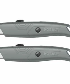 Kobalt Utility Knives Kobalt 2pk retractable utility knife 18mm 6-Blade Retractable Utility Knife with On Tool Blade Storage