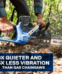 Kobalt Cordless Electric Chainsaws 80-Volt Max 18-in Brushless Cordless Electric Chainsaw 5 Ah (Battery & Charger Included) -Kobalt Sales Store 15870084