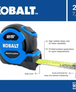 Kobalt Tape measures 25-ft Auto Lock Tape Measure 10 Kobalt Tape measures 25-ft Auto Lock Tape Measure -Kobalt Sales Store 16463822