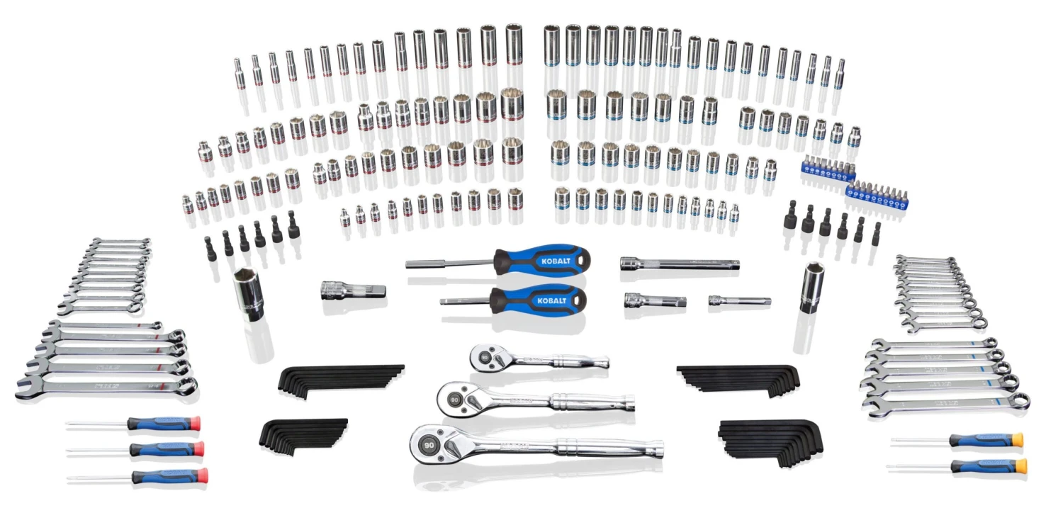 Kobalt Mechanics Tool Sets 232-Piece Standard (SAE) and Metric Combination Polished Chrome Mechanics Tool Set (1/4-in; 3/8-in; 1/2-in;) 9 Kobalt Mechanics Tool Sets 232-Piece Standard (SAE) and Metric Combination Polished Chrome Mechanics Tool Set (1/4-in; 3/8-in; 1/2-in;) - Image 9