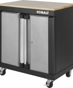 Kobalt Garage Cabinets 28-in W x 32.8-in H x 18.5-in D Steel Freestanding Garage Cabinet
