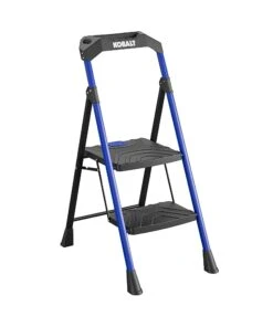 Kobalt Step Stools 2-Step 300-lb Capacity Black Steel Foldable Step Stool -Kobalt Sales Store 17788041