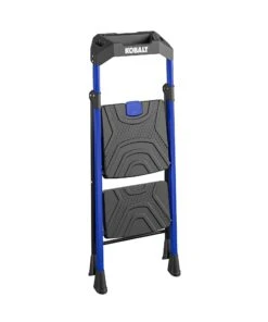 Kobalt Step Stools 2-Step 300-lb Capacity Black Steel Foldable Step Stool -Kobalt Sales Store 17788048