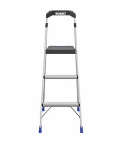 Kobalt Step Stools 3-Step 250-lb Capacity Aluminum Foldable Step Stool
