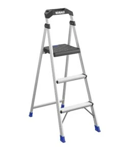 Kobalt Step Stools 3-Step 250-lb Capacity Aluminum Foldable Step Stool -Kobalt Sales Store 17788333