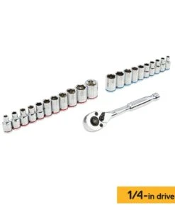 Kobalt Mechanics Tool Sets Centennial 100-Piece Standard (SAE) and Metric Combination Polished Chrome Mechanics Tool Set (1/4-in; 3/8-in) -Kobalt Sales Store 40333059